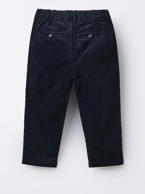Zara Navy Corduroy Pull-On Pants